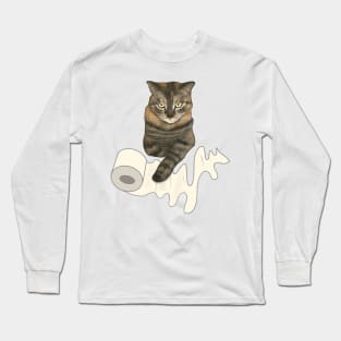 Sassy The Cat, Master of Toilet Paper Long Sleeve T-Shirt